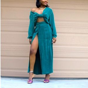 Tianello Majestic Vintage Button-down Maxi 2Pc Set